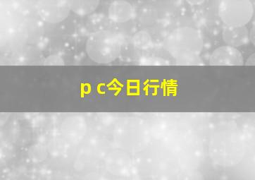 p c今日行情